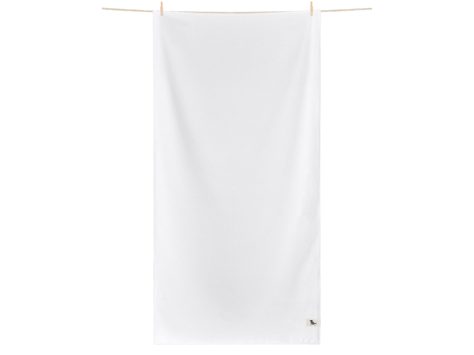 Dock & Bay Badehandtuch Waffelmuster S Crystal White 85x40cm Freisteller 1