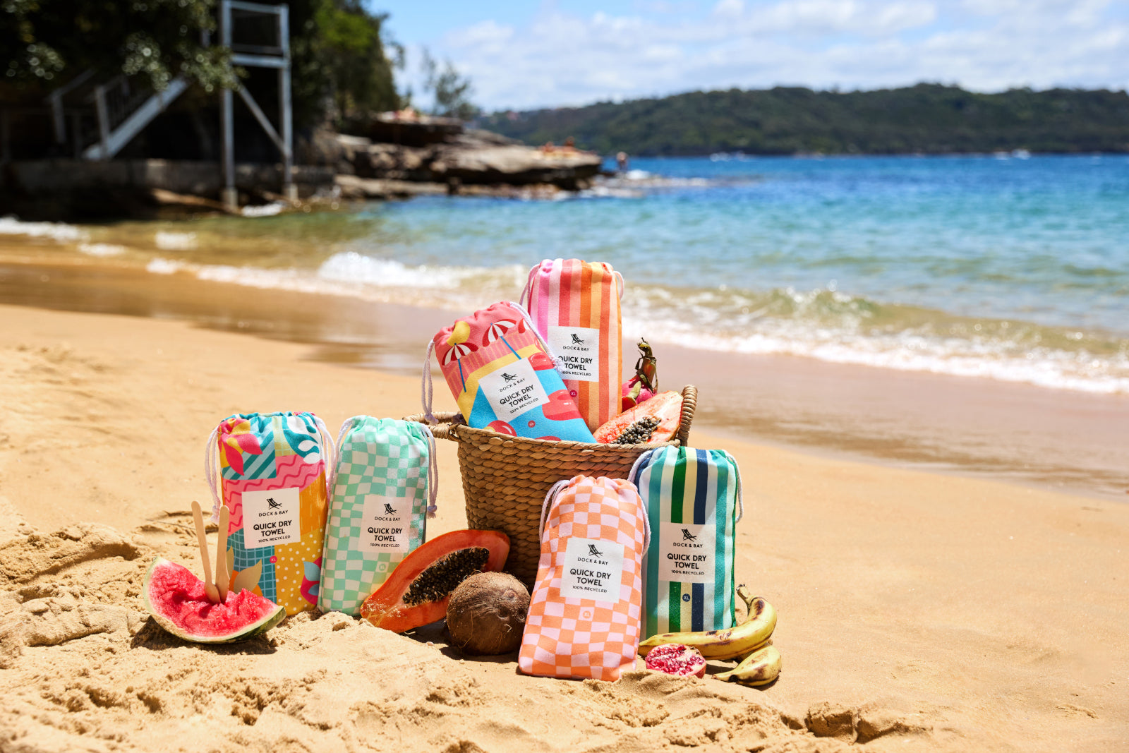 Dock & Bay Beach Towel L Check Mate 160x90cm Lifestyle 3