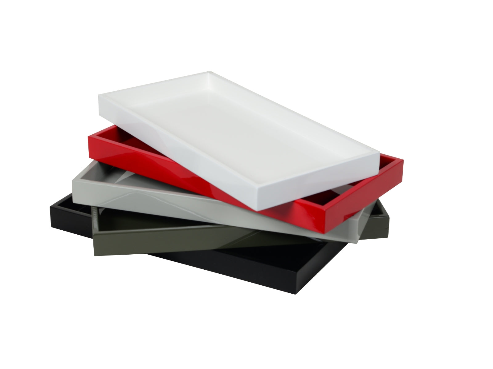 albert L. (punkt) Lacquer-Tablett naturgrau 30x15cm - Produktbild 3