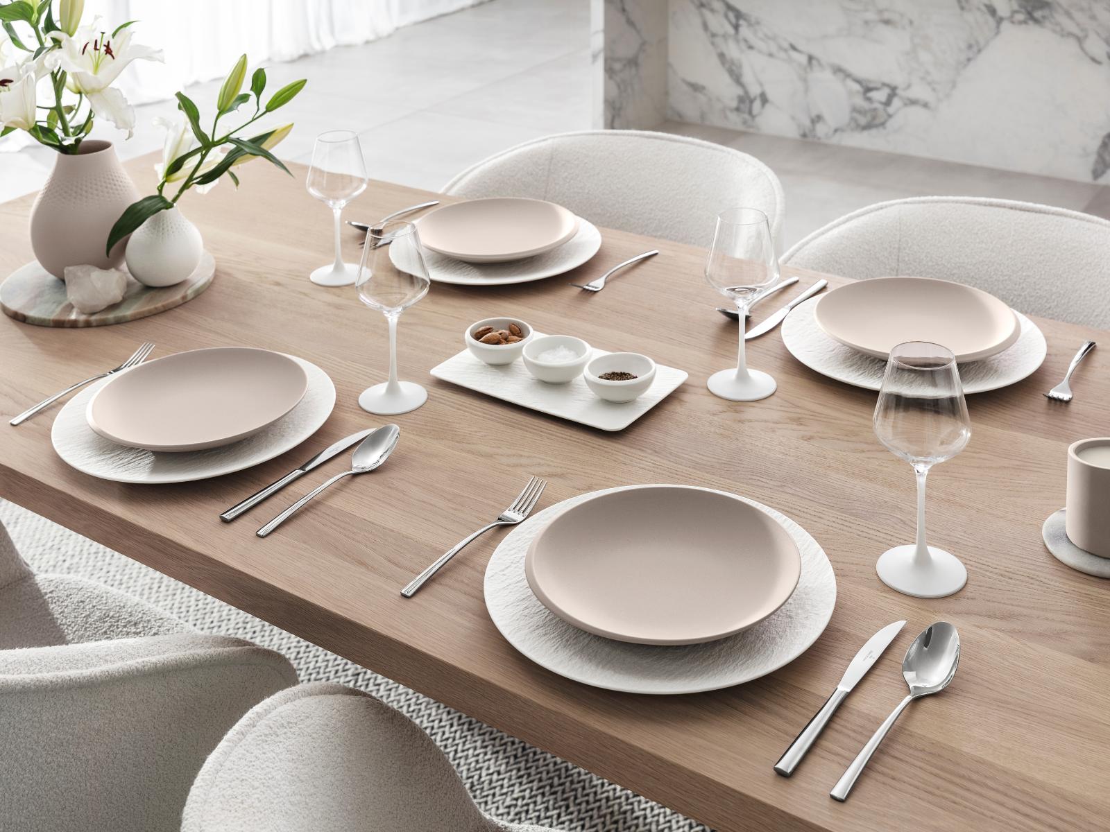 Villeroy & Boch NewMoon beige Schale flach 25cm Set6 Lifestyle6