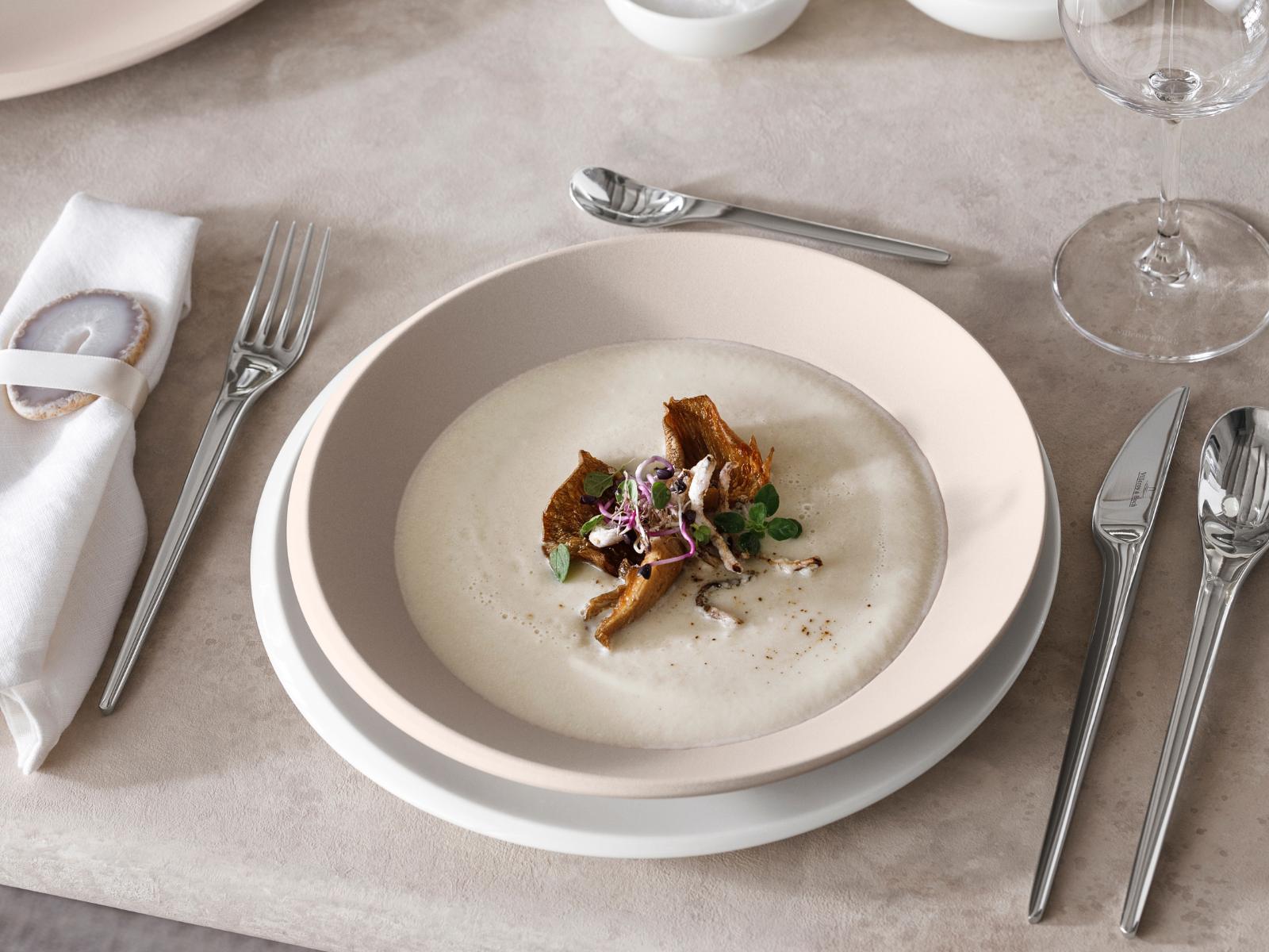 Villeroy & Boch NewMoon beige Schale flach 25cm Set6 Lifestyle5