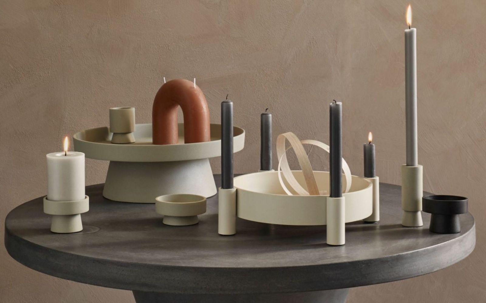 Broste Copenhagen Silke black Leuchter 32cm