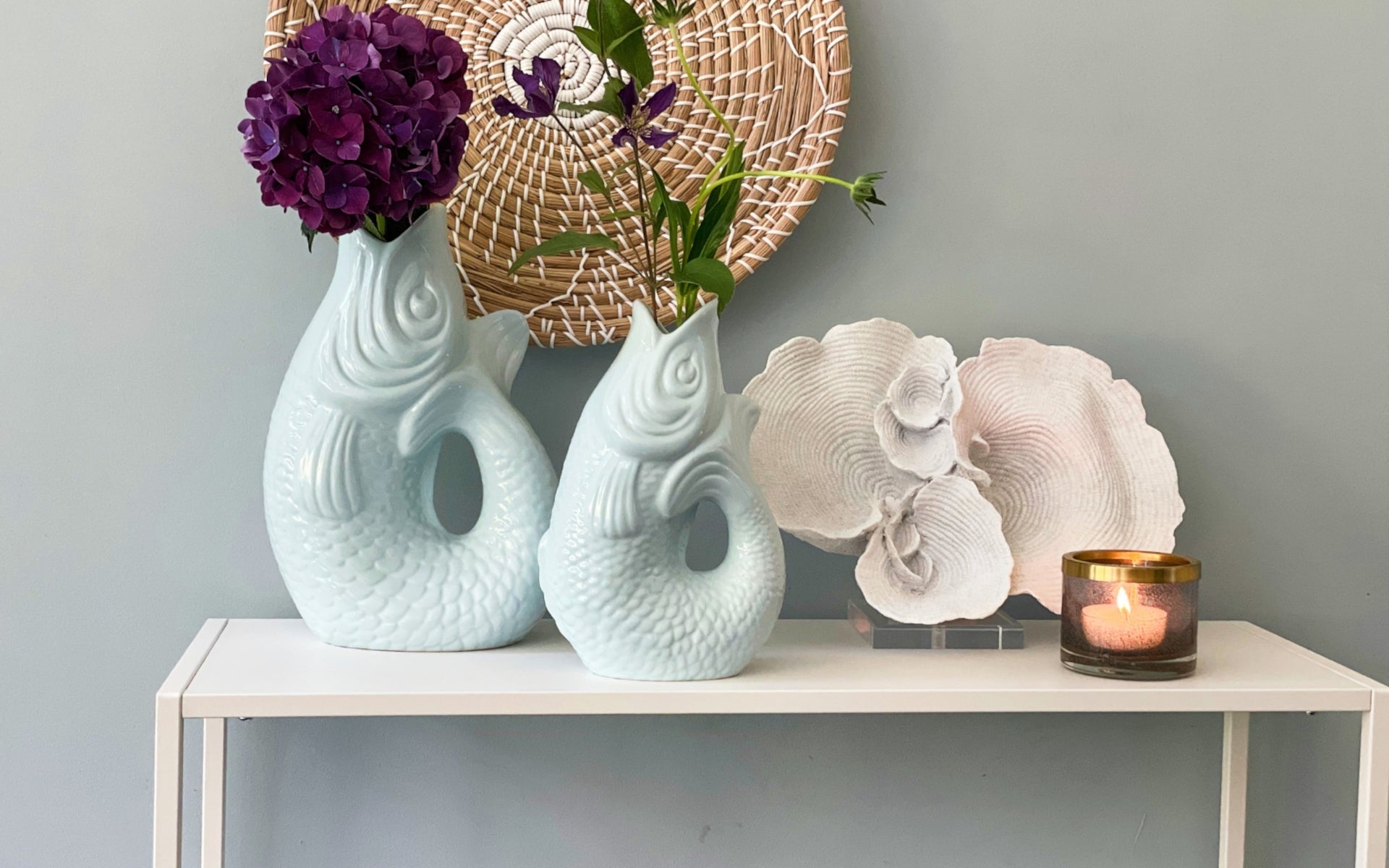 Giftcompany Monsieur Carafon Vase / Karaffe Fisch L blue horizon 2,7l Lifestyle