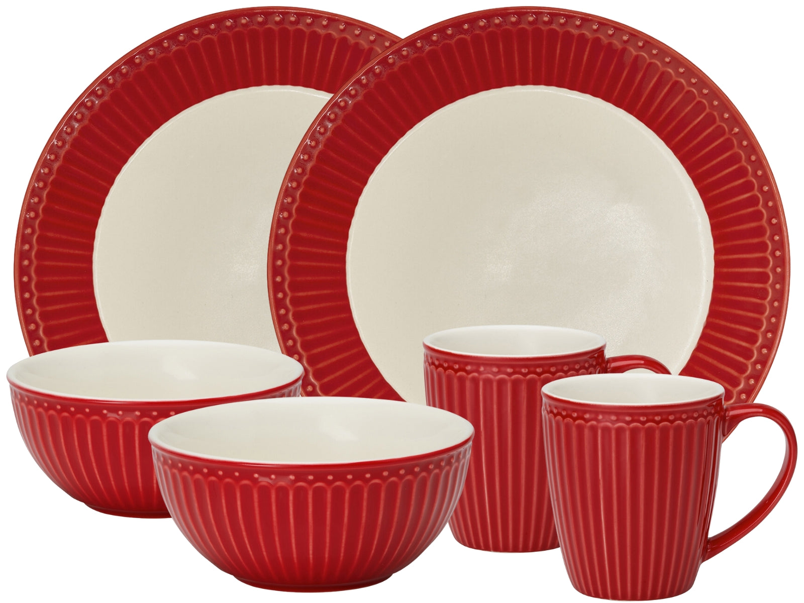 Greengate Alice Frühstücksset red 6tlg