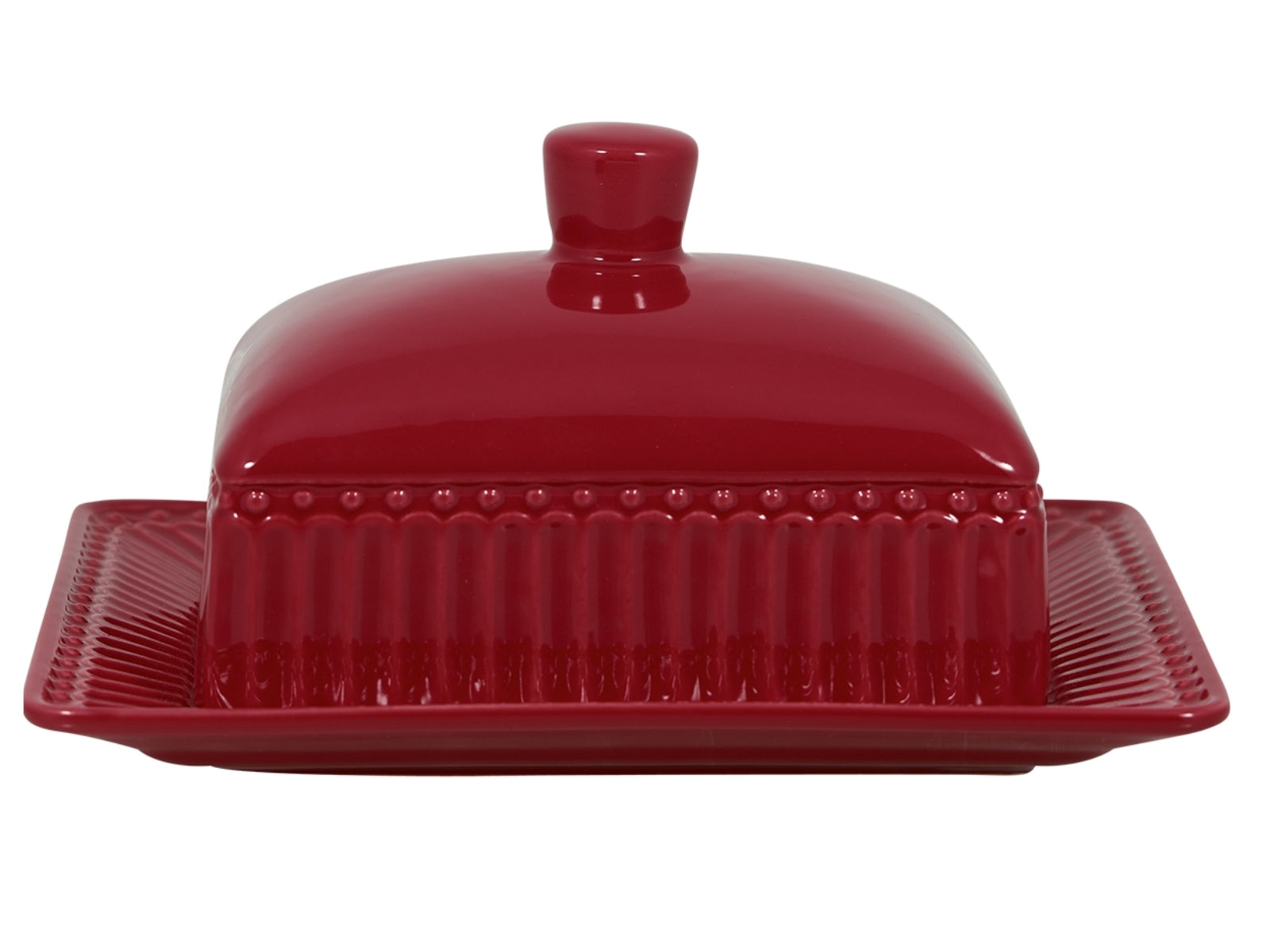 Greengate Alice Butterdose claret red medium 17 x 14 cm