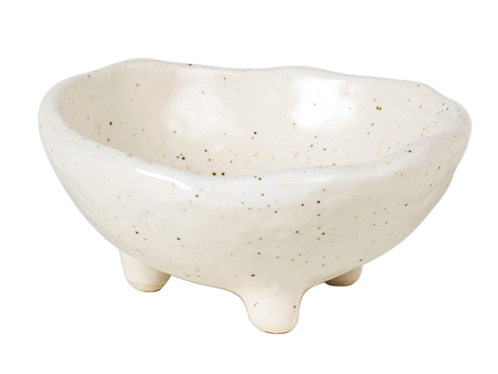 Broste Copenhagen NORDIC VANILLA Schale S mit Füßen 8,5 cm