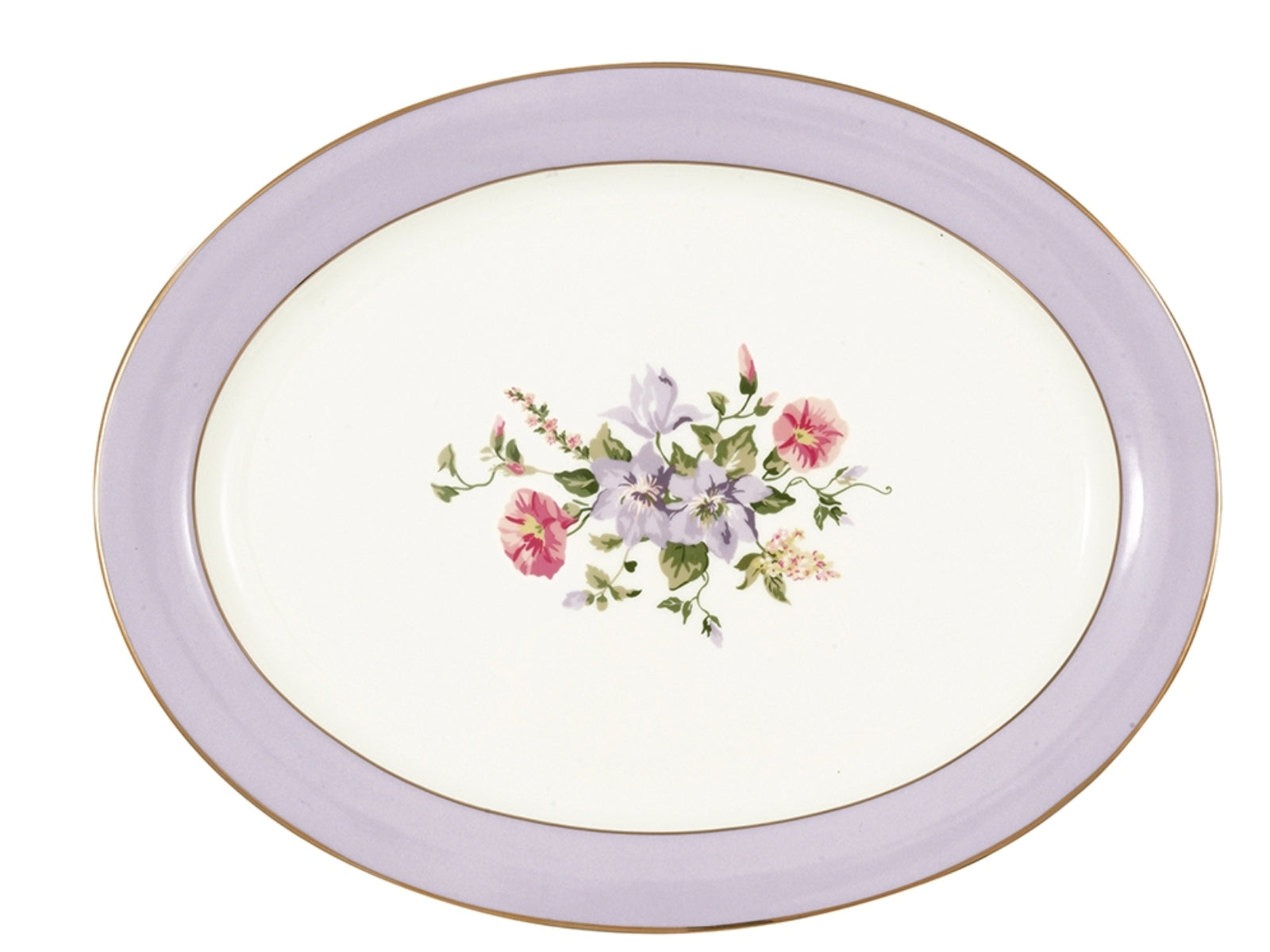 Greengate Jacobe ovale Servierplatte white 25,5 x 33 cm