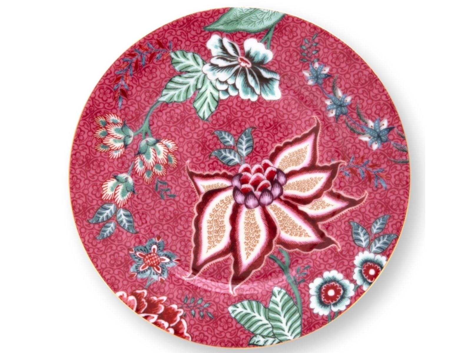 PIP STUDIO Flower Festival Gebäckteller dark pink 17 cm