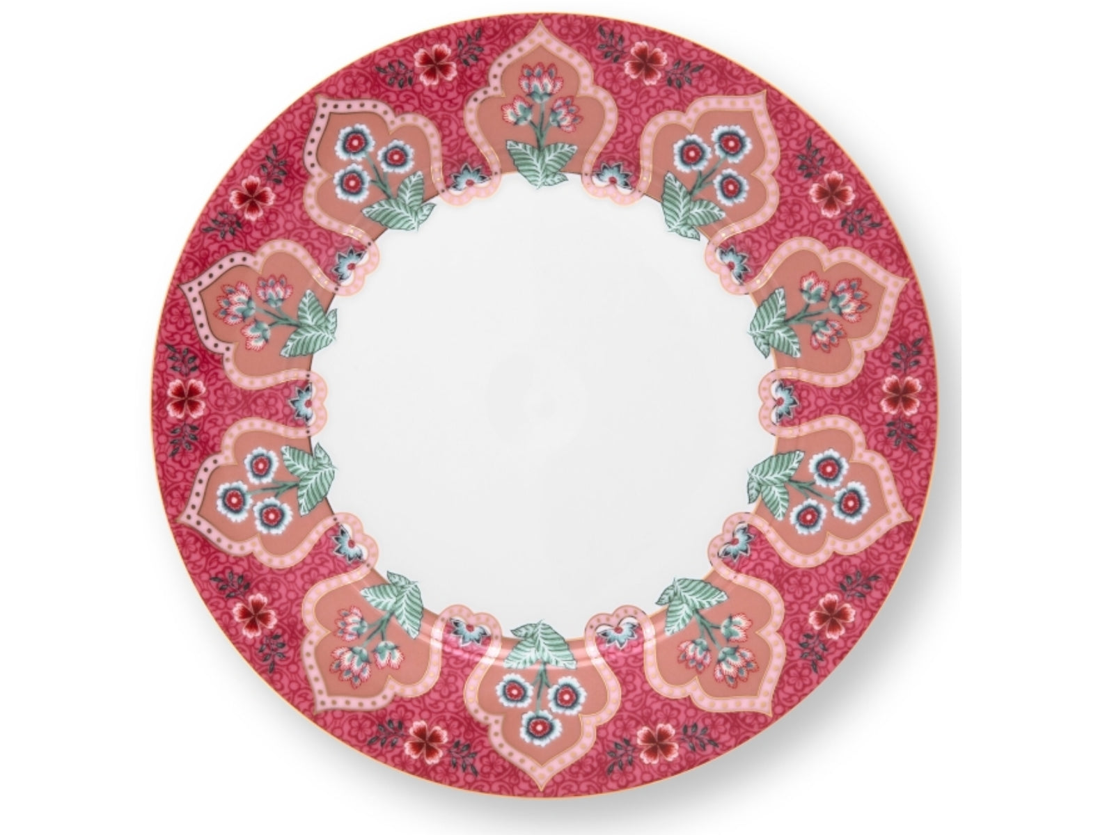 PIP STUDIO Flower Festival Frühstückst. Deco dark pink 21 cm