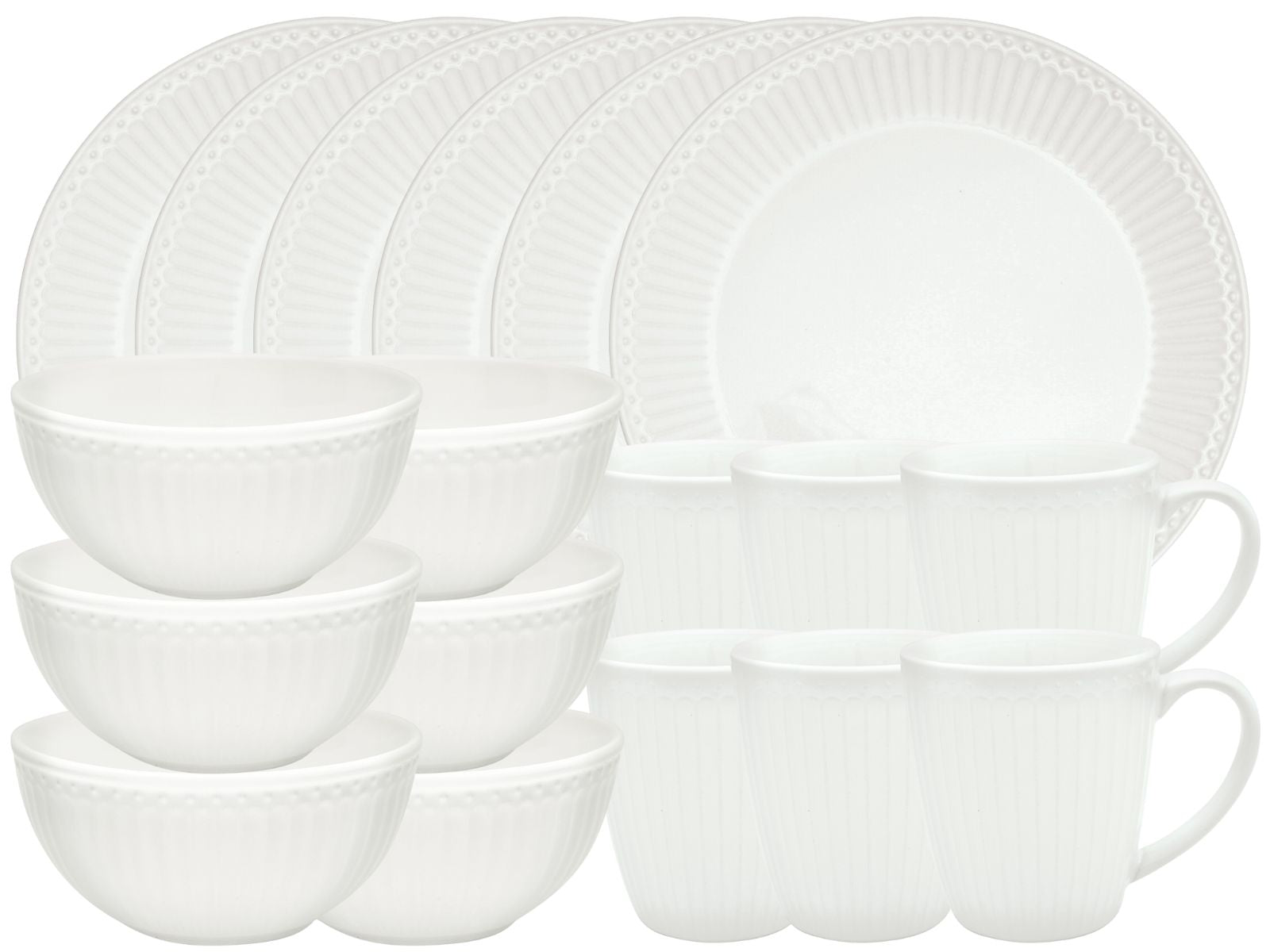 Greengate Alice Frühstücksset white 18tlg