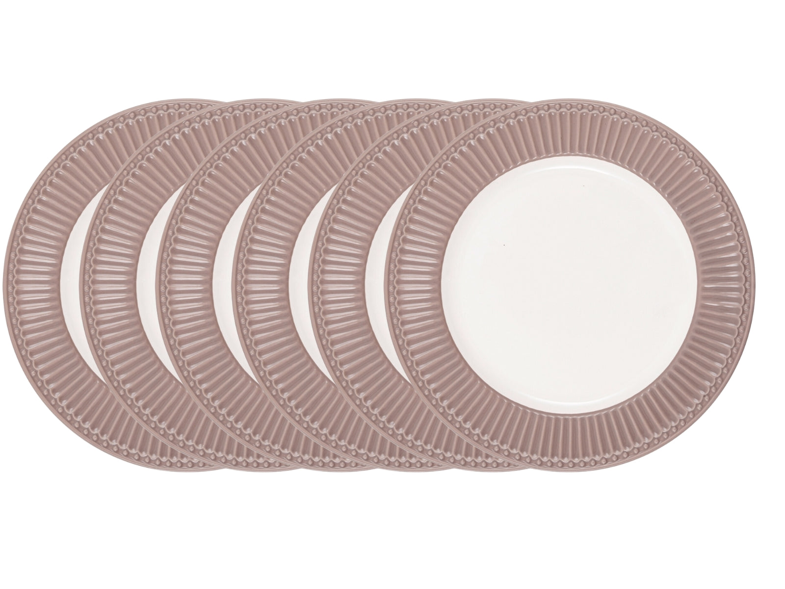 Greengate Alice Speiseteller hazelnut brown 26,5 cm Set6