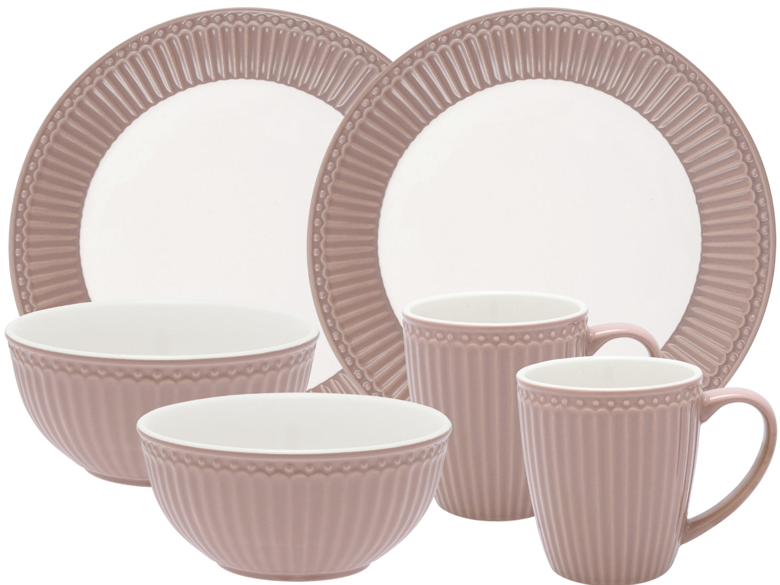 Greengate Alice Frühstücksset hazelnut brown 6tlg