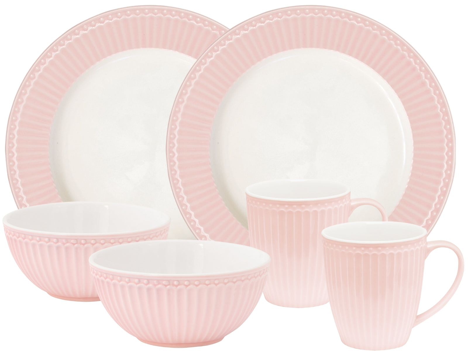 Greengate Alice Frühstücksset pale pink 6tlg