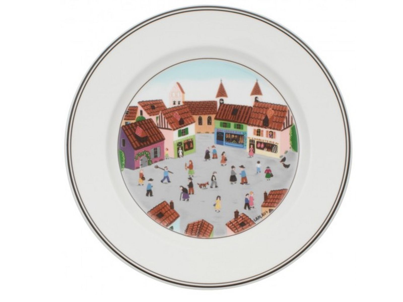 Villeroy & Boch Design Naif Frühstücksteller Dorf 21 cm