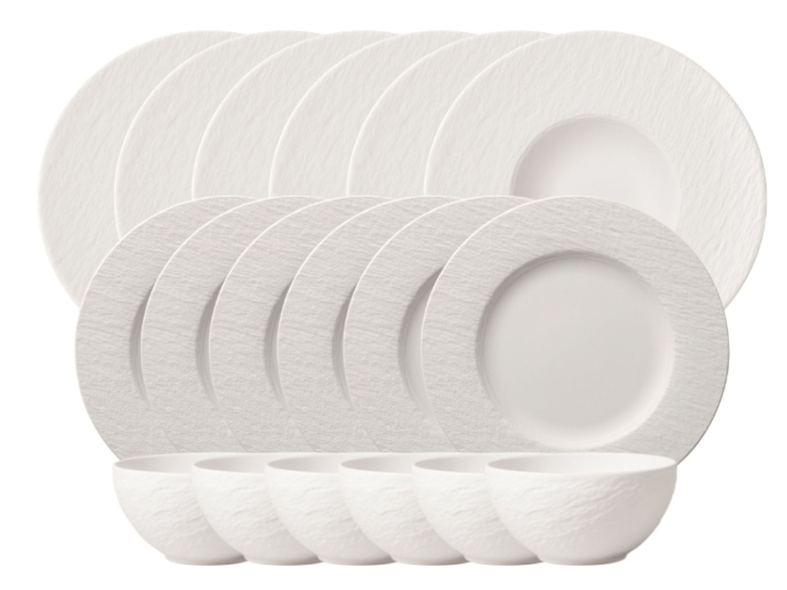 Villeroy & Boch Manufacture Rock blanc Starterset 18tlg