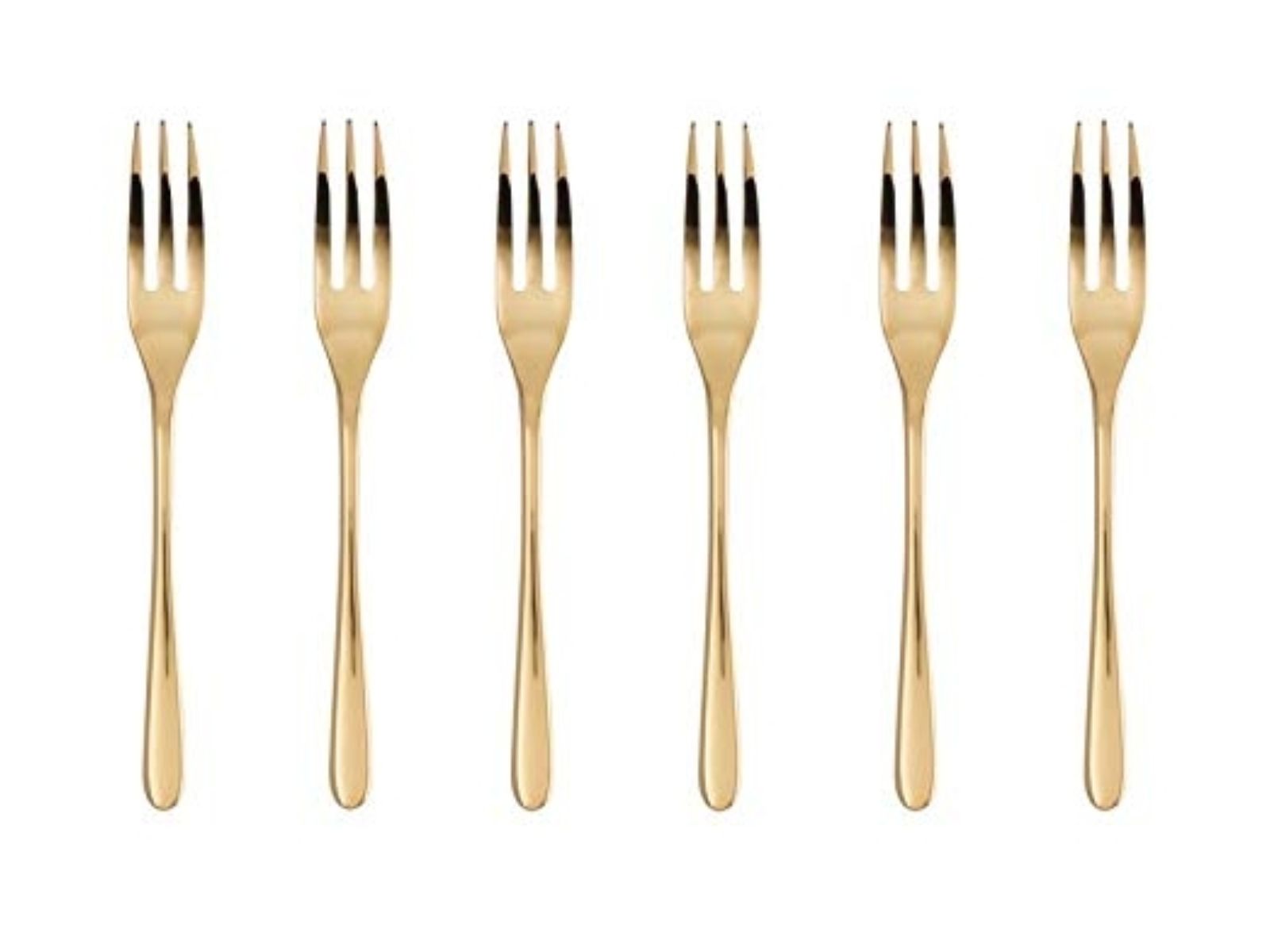 Sambonet Taste Edelstahl/PVD Gold Kuchengabeln 6tlg. - Produktbild 1