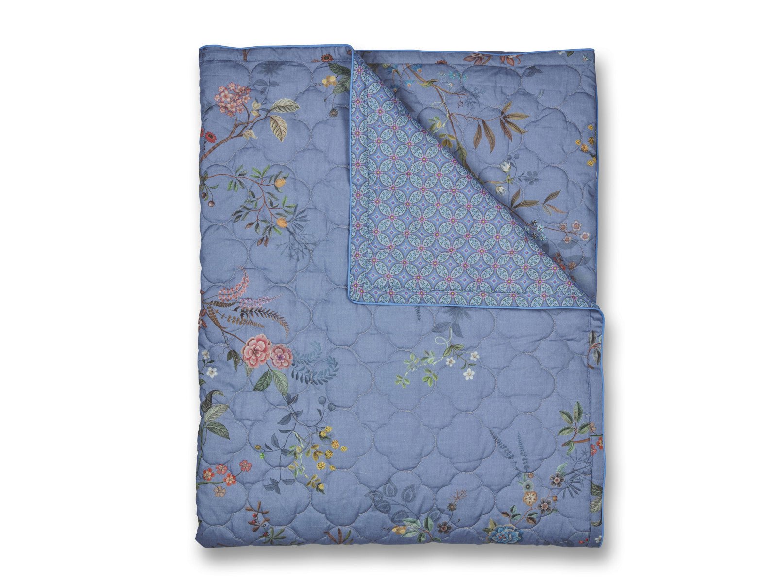 Pip Studio Bustani Decke blau 220x260cm (1 Stück) Freisteller 