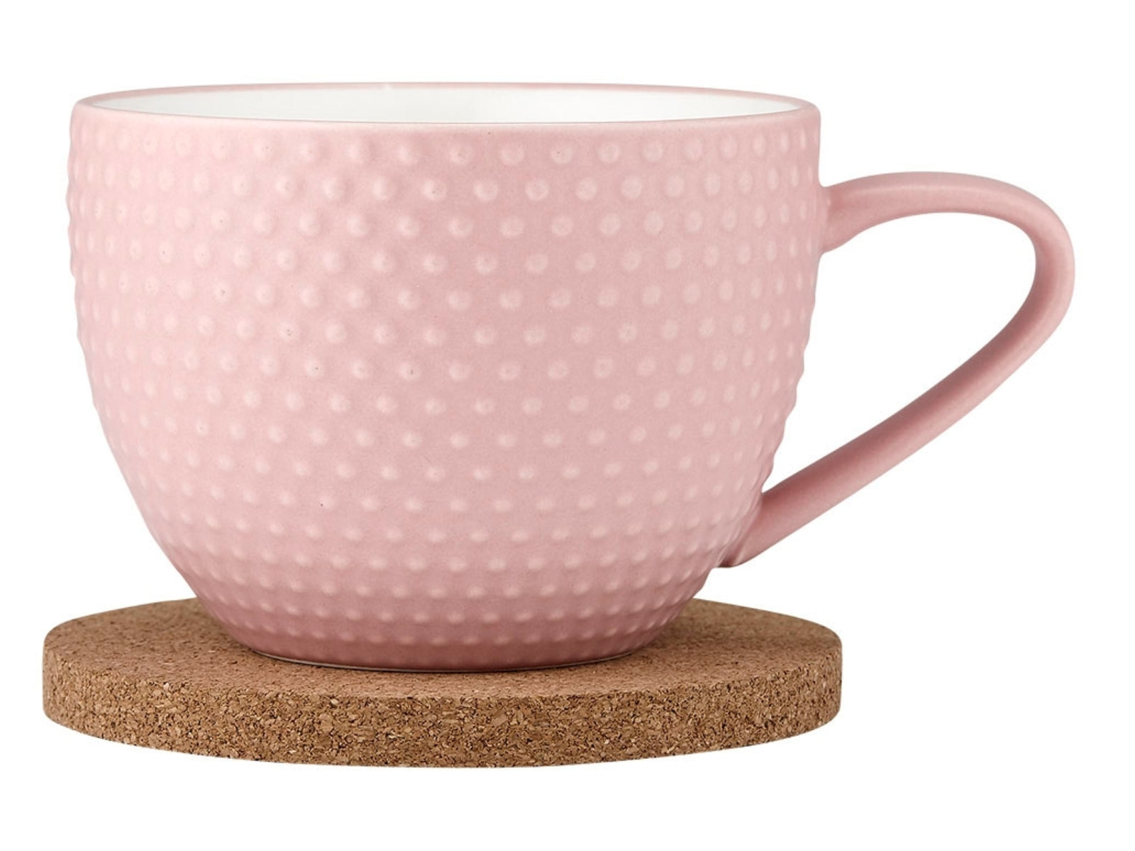 9314689877749 ladelle Abode Textured rosa Tasse mit Untersetzer 0,35 l