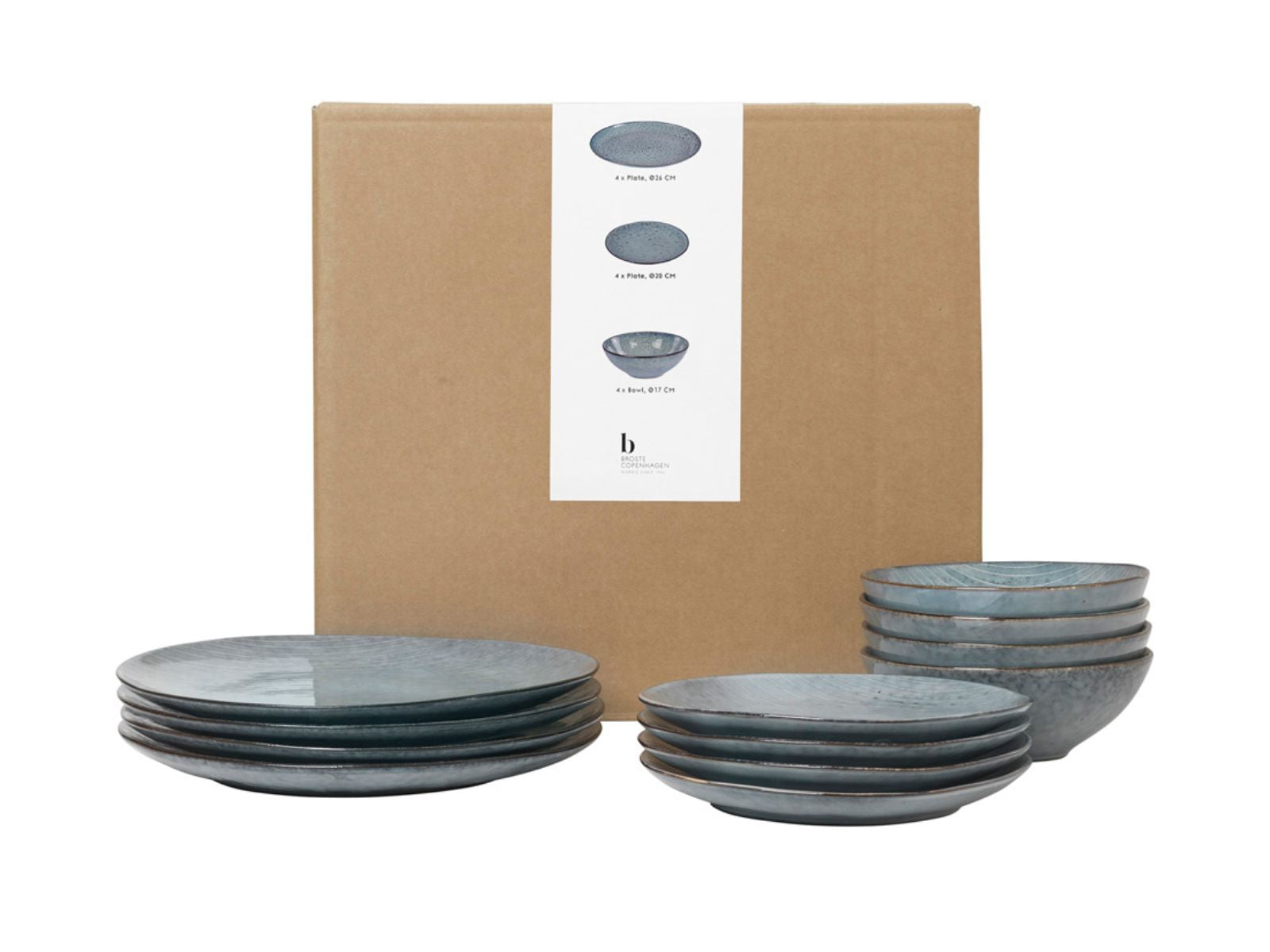 Broste Copenhagen NORDIC SEA Geschirrset mittag für Vier