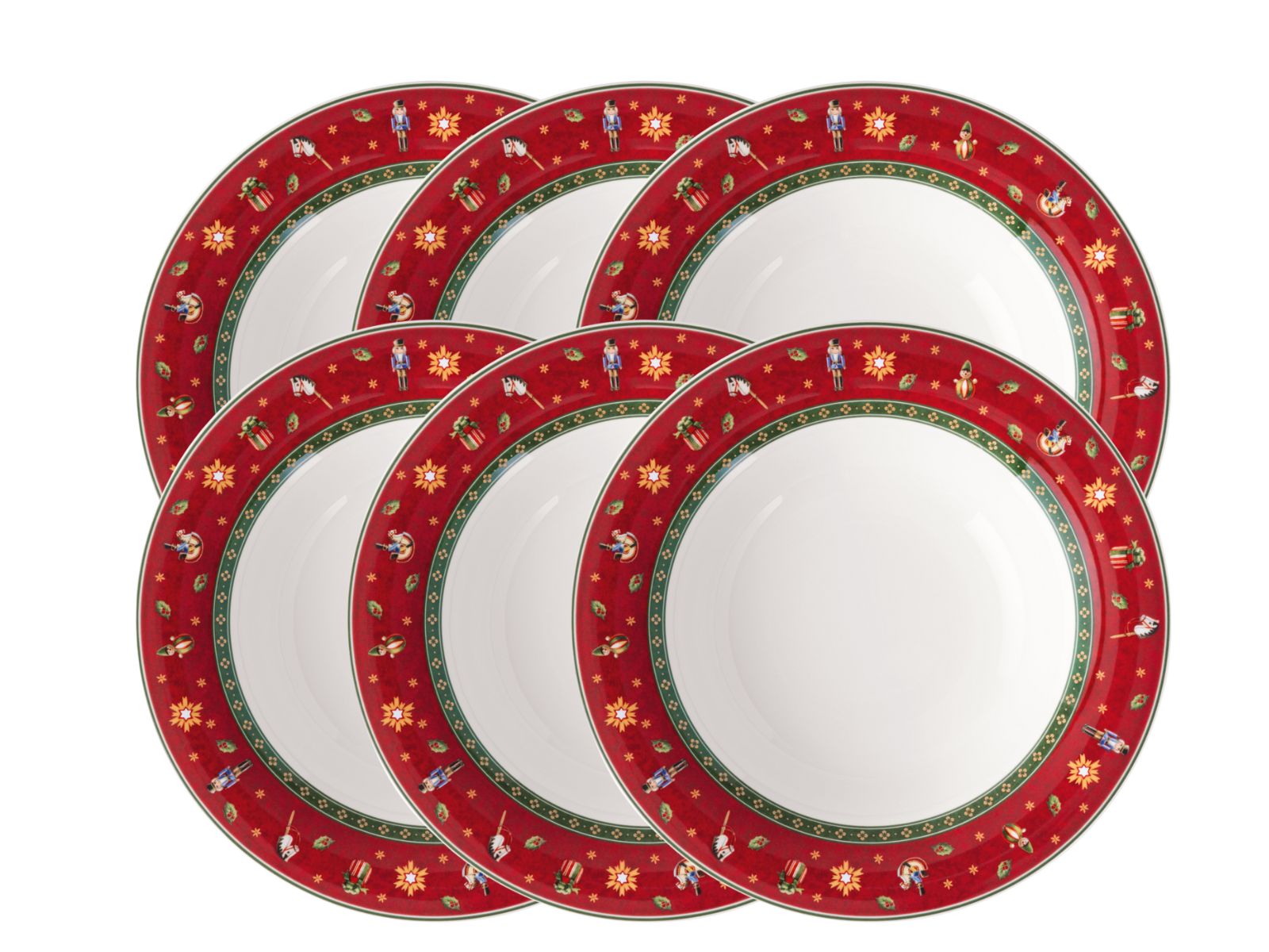 Villeroy & Boch Toy's Delight Specials Suppenteller rot 23cm Set6 Freisteller
