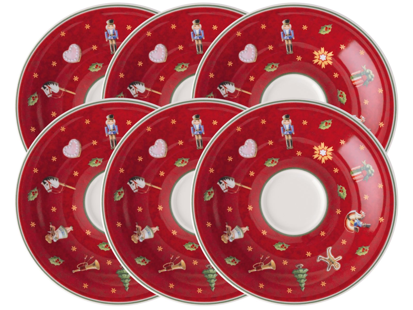 Villeroy & Boch Toy's Delight Specials Espresso-Untertasse rot 12cm Set6 Freisteller