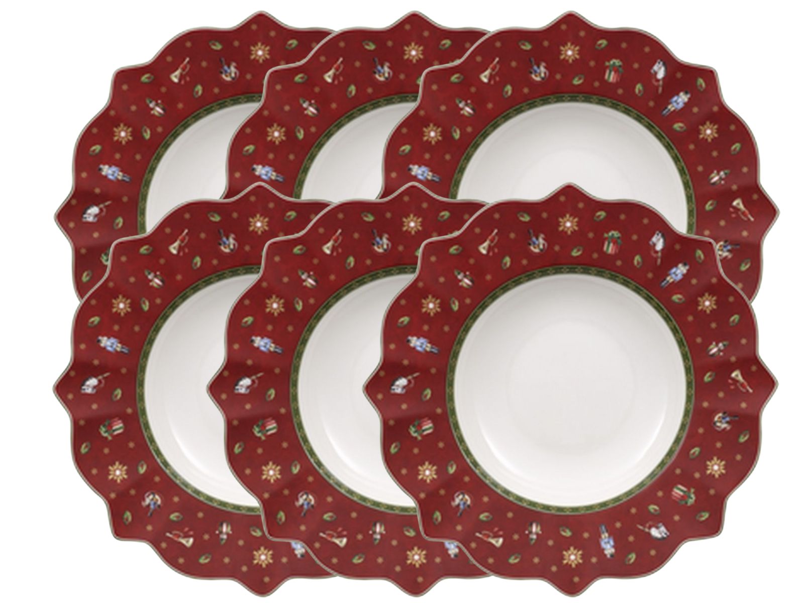 Villeroy & Boch Toy's Delight Suppenteller rot 26 cm Set6 Freisteller