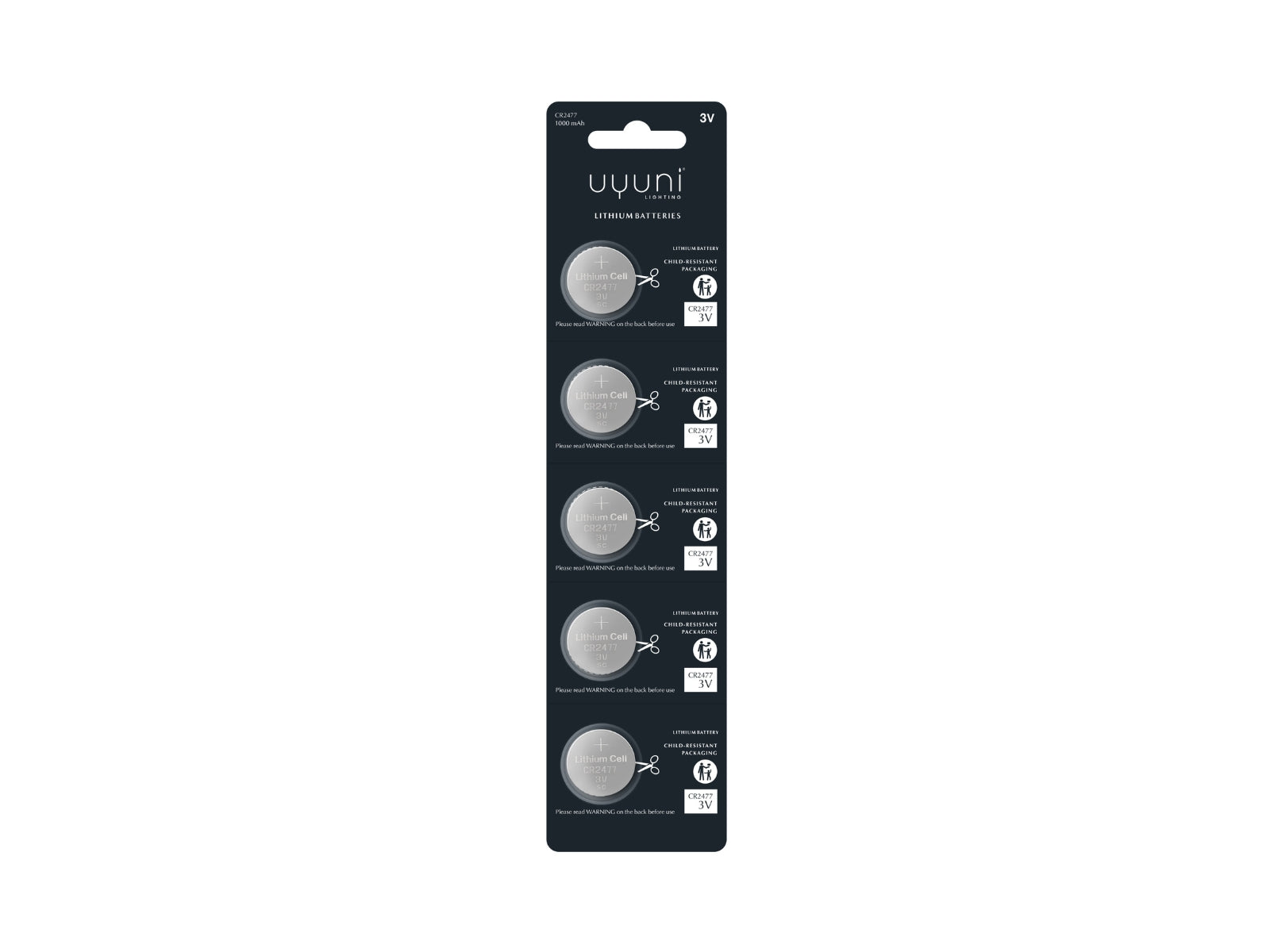 UYUNI LIGHTING Batterien CR2477 3V 5erSet (1 Pack)
