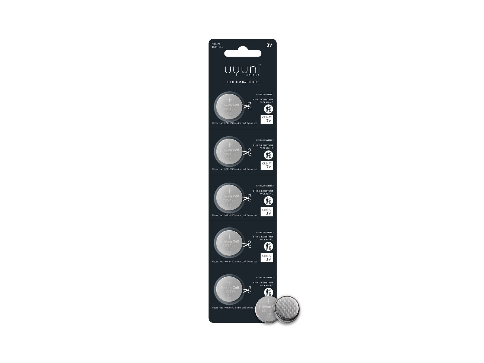 UYUNI LIGHTING Batterien CR2477 3V 5erSet (1 Pack) - Produktbild 2