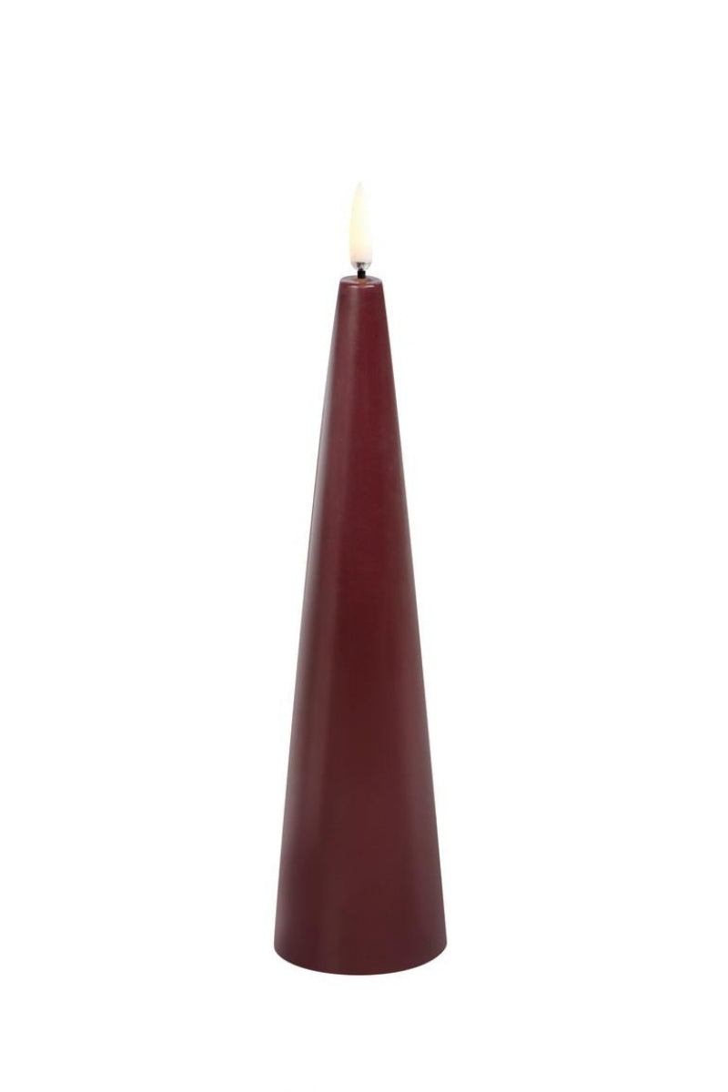 UYUNI LIGHTNING LED-Kerze Smooth wine red 21,5cm - Produktbild 1