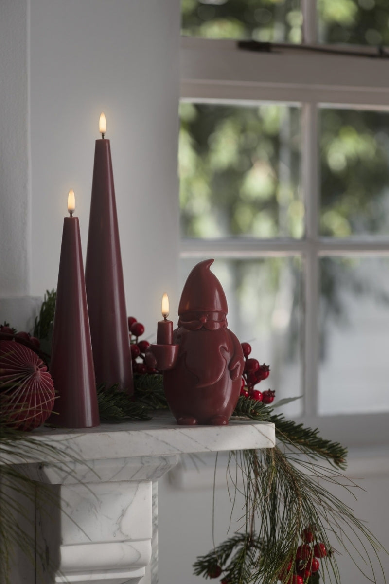 UYUNI LIGHTNING LED-Kerze Smooth wine red 30cm - Produktbild 2