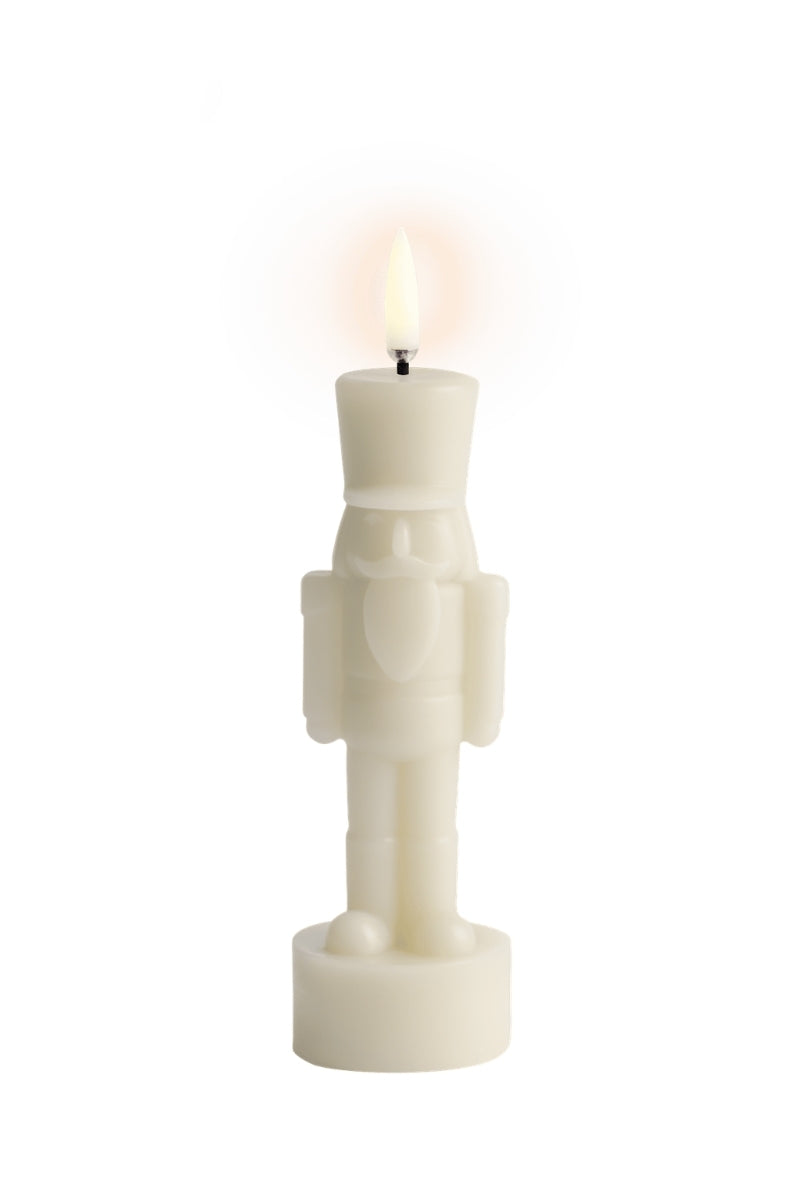UYUNI LIGHTNING LED-Kerze Nussknacker Smooth oyster grey 16,5cm - Produktbild 2