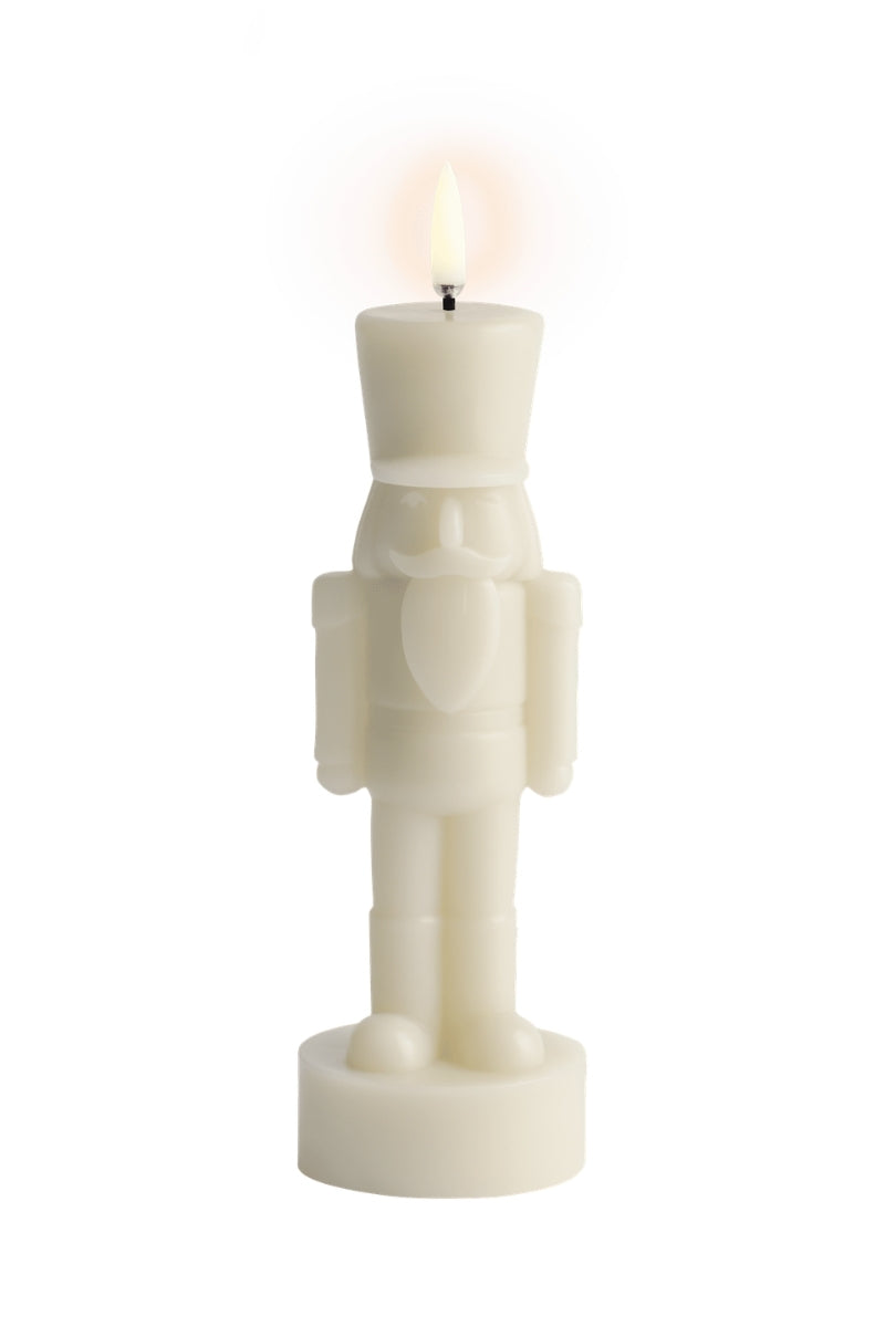 UYUNI LIGHTNING LED-Kerze Nussknacker Smooth oyster grey 21,5cm - Produktbild 2