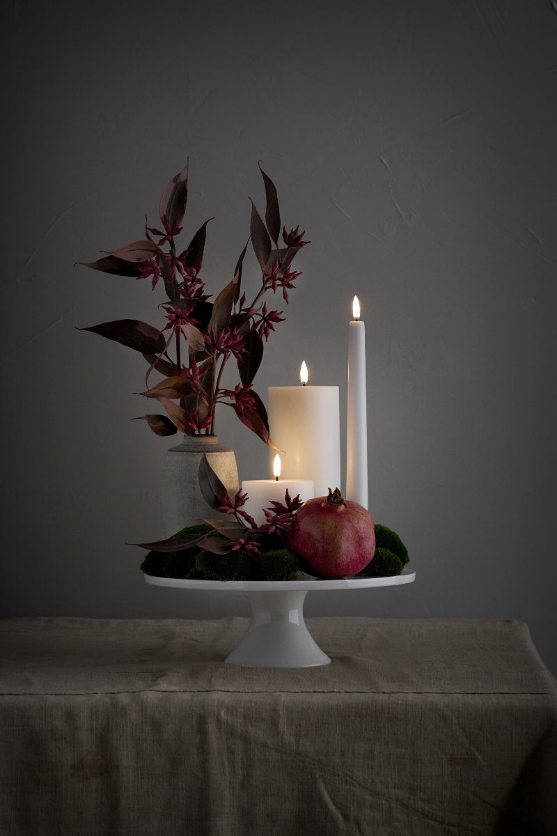UYUNI LIGHTING Pillar LED-Kerze Smooth nordic white 15cm - Produktbild 2