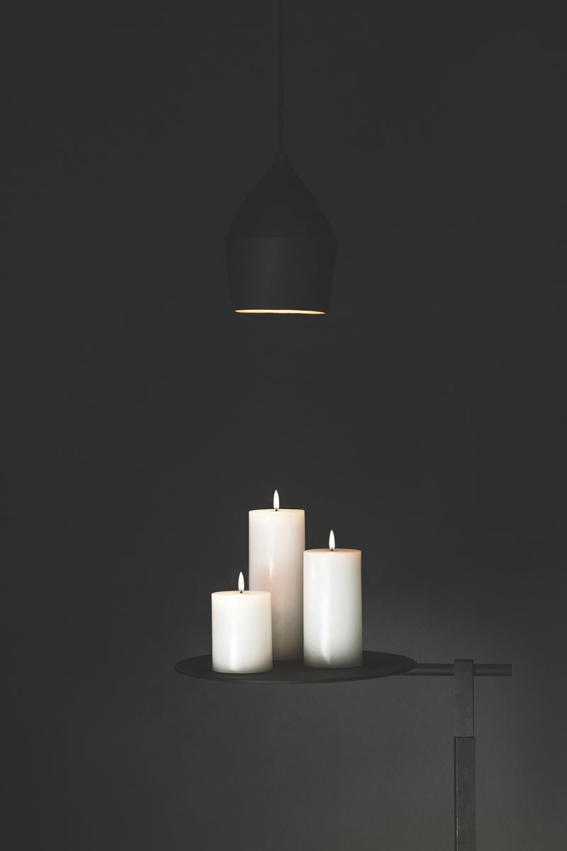UYUNI LIGHTING Pillar LED-Kerze Smooth nordic white 15cm - Produktbild 7