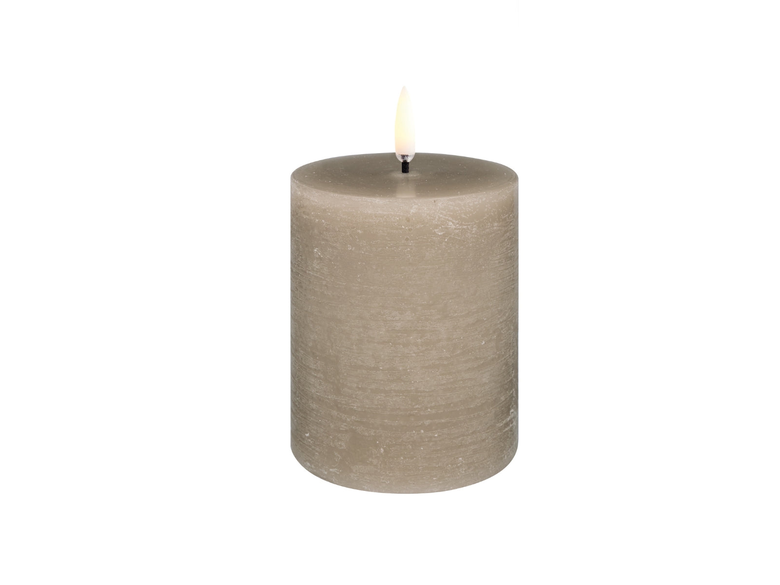 UYUNI LIGHTING Pillar LED-Kerze Rustic sandstone 10cm