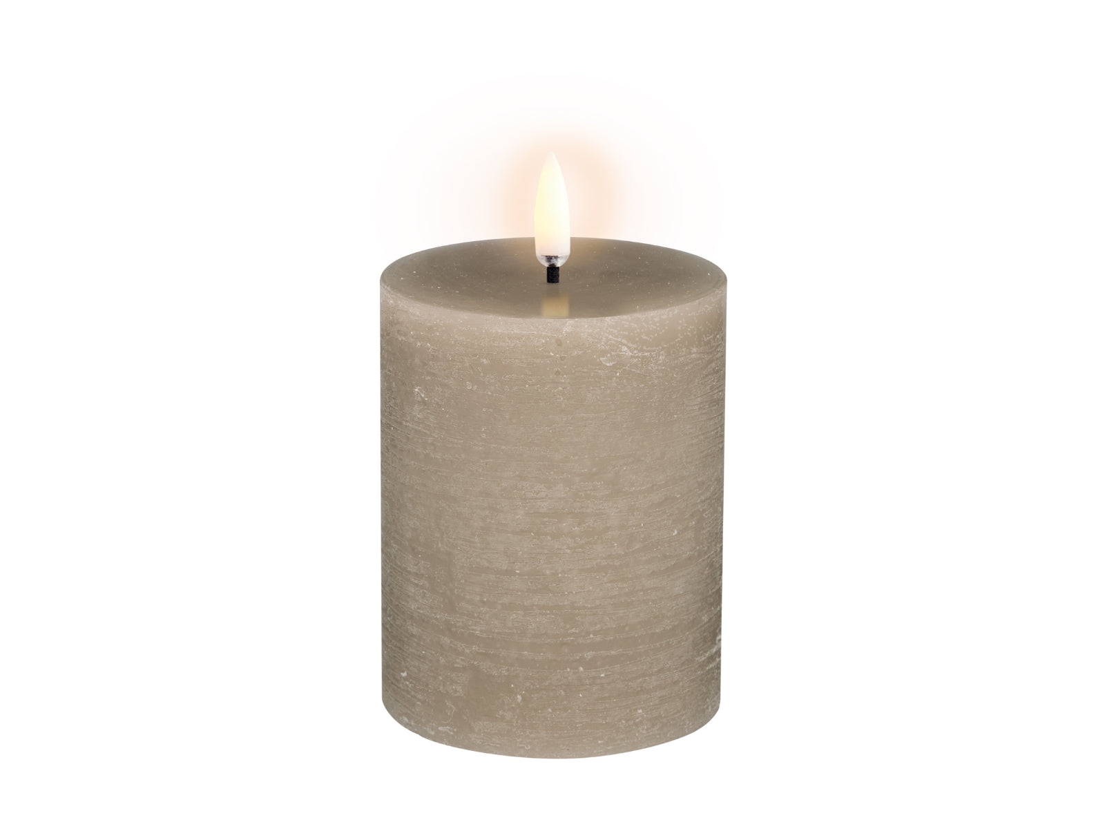 UYUNI LIGHTING Pillar LED-Kerze Rustic sandstone 10cm - Produktbild 2