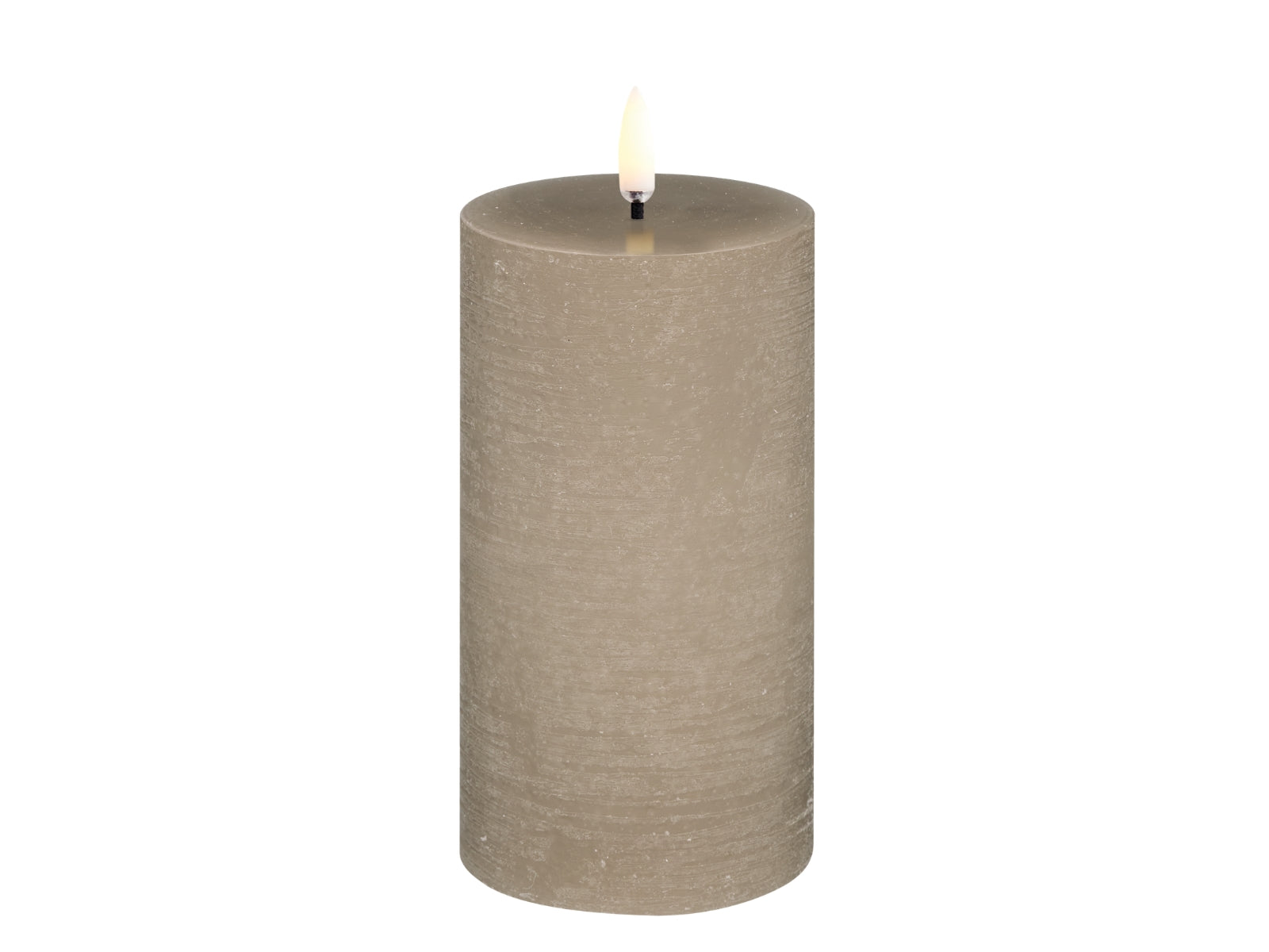 UYUNI LIGHTING Pillar LED-Kerze Rustic sandstone 15cm