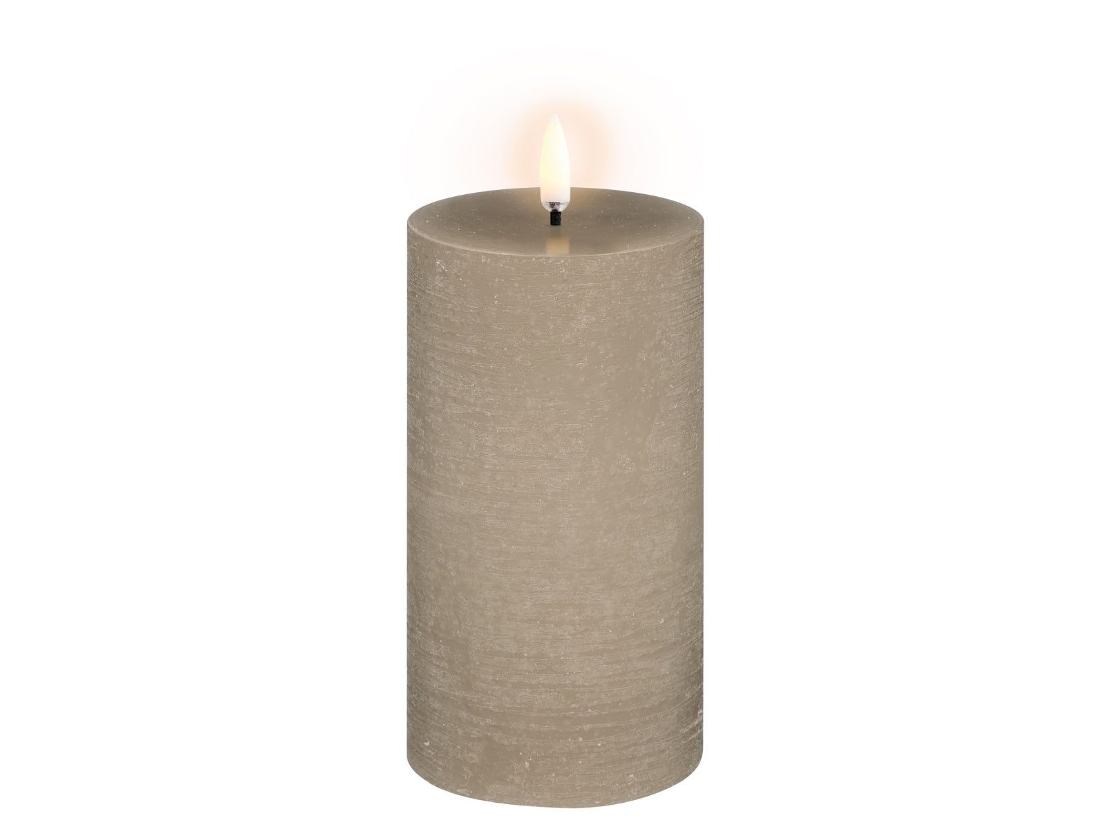 UYUNI LIGHTING Pillar LED-Kerze Rustic sandstone 15cm - Produktbild 2