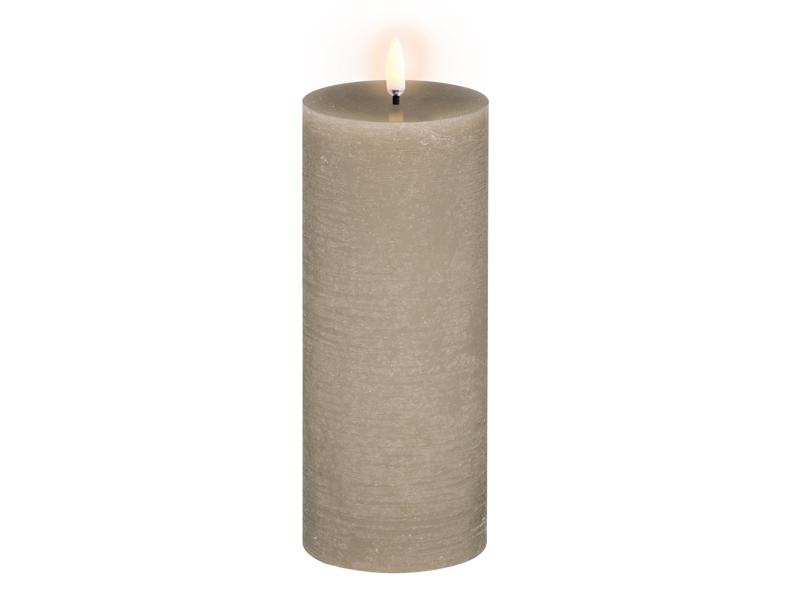 UYUNI LIGHTING Pillar LED-Kerze Rustic sandstone 20cm - Produktbild 2