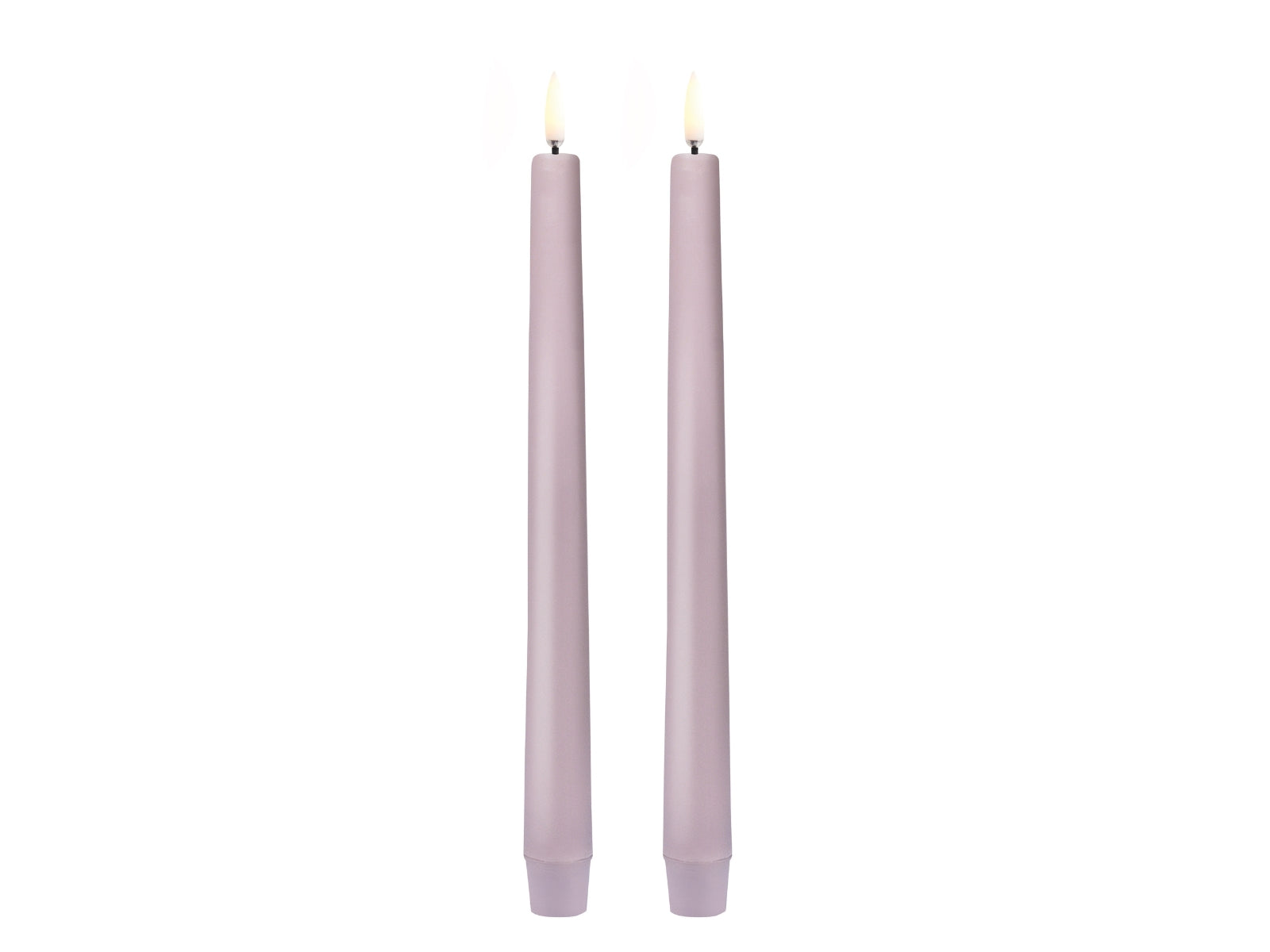 UYUNI LIGHTING LED-Stabkerze Smooth light lavender 2erSet 25cm