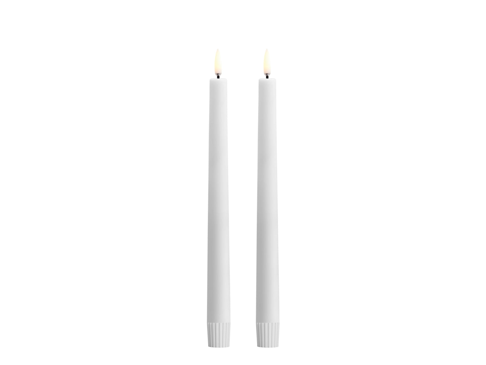 UYUNI LIGHTING LED-Stabkerze Smooth nordic white 2erSet 25cm