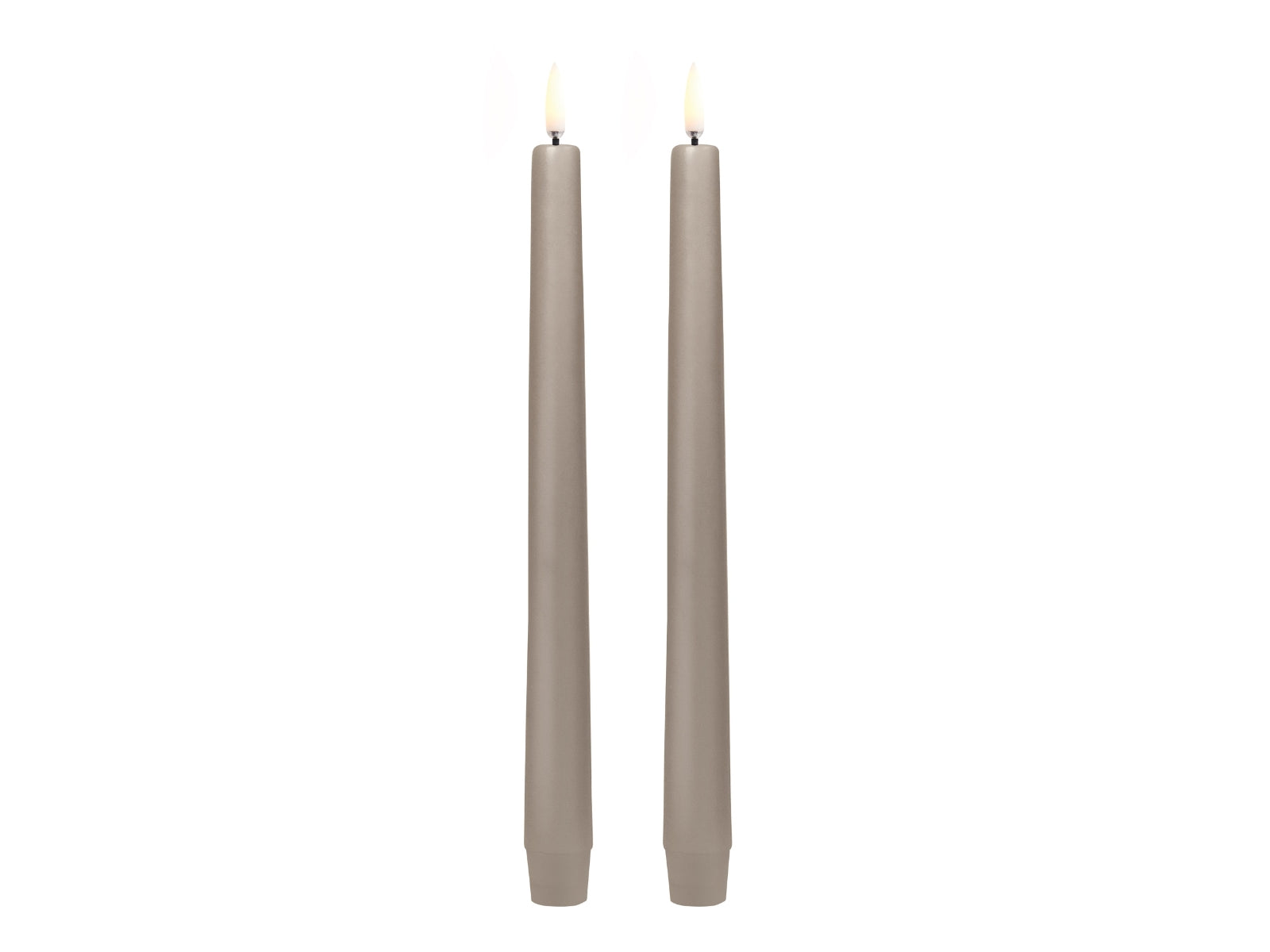 UYUNI LIGHTING LED-Stabkerze Smooth sandstone 2erSet 25cm - Produktbild 1
