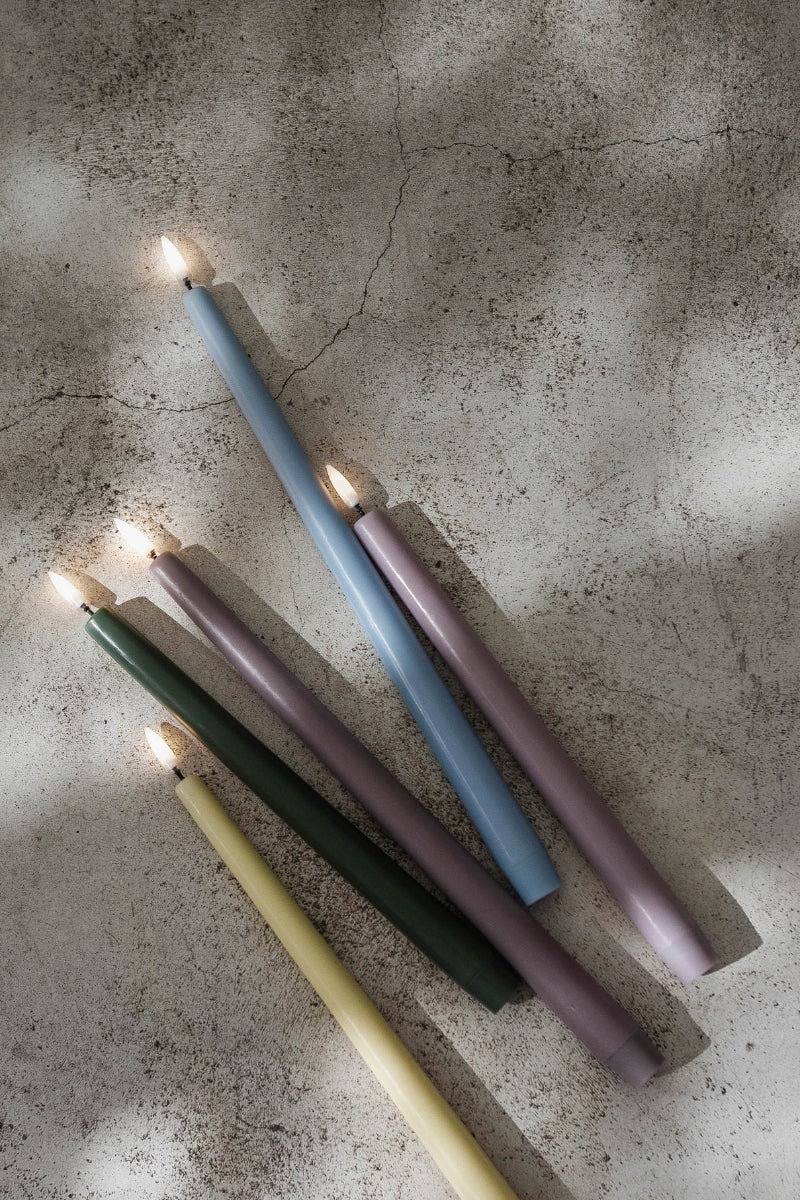 UYUNI LIGHTING LED-Stabkerze Smooth sandstone 2erSet 25cm - Produktbild 4