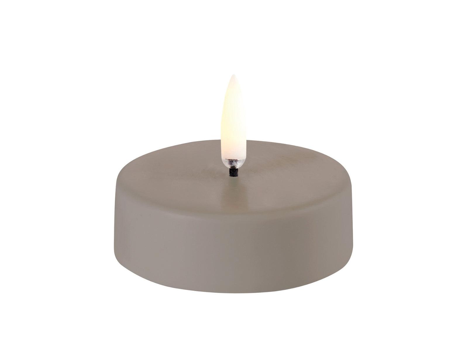 UYUNI LIGHTING LED-Teelicht maxi Smooth sandstone 6,1x2,2cm