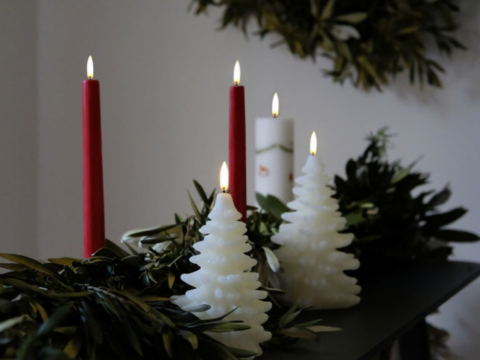 UYUNI LIGHTNING LED-Kerze Christmas tree Smooth nordic white 12cm - Produktbild 4