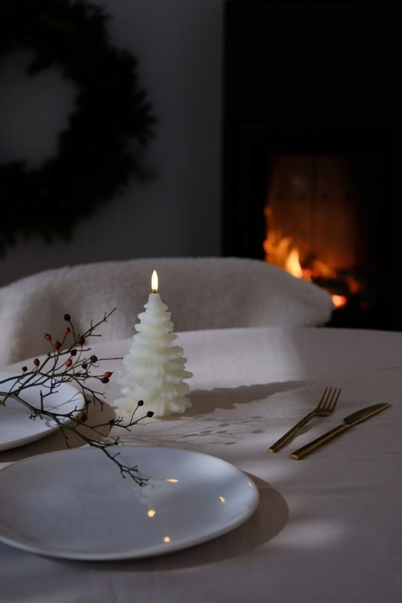 UYUNI LIGHTNING LED-Kerze Christmas tree Smooth nordic white 15cm - Produktbild 3