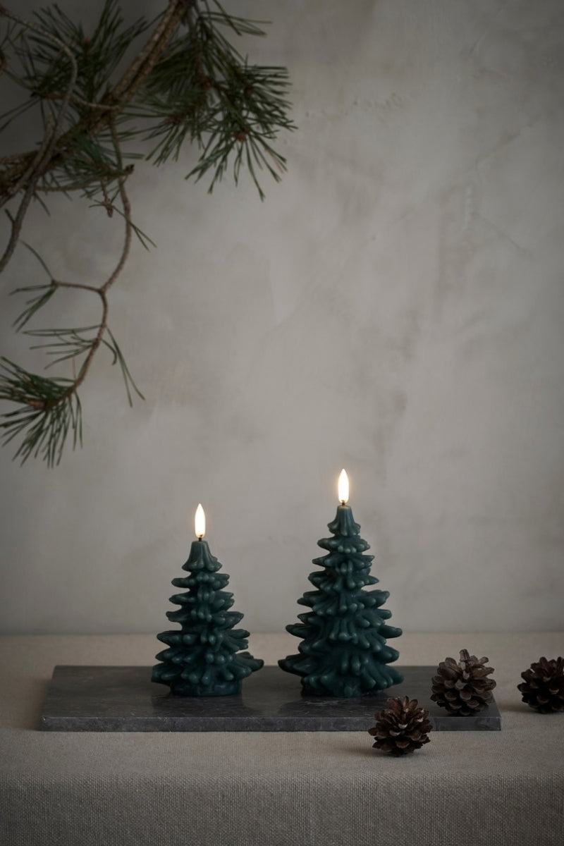 UYUNI LIGHTNING LED-Kerze Christmas tree Smooth pine green 12cm - Produktbild 2