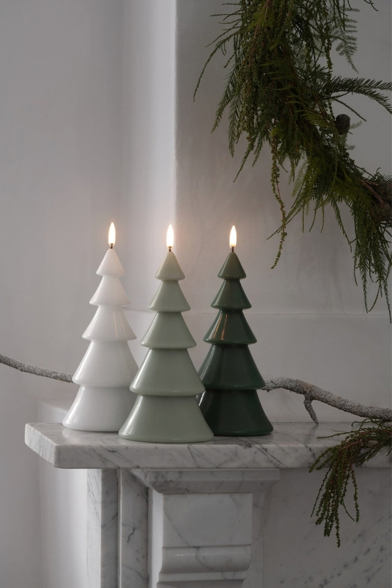 UYUNI LIGHTNING LED-Kerze Christmas tree Smooth nordic white 20cm - Produktbild 4