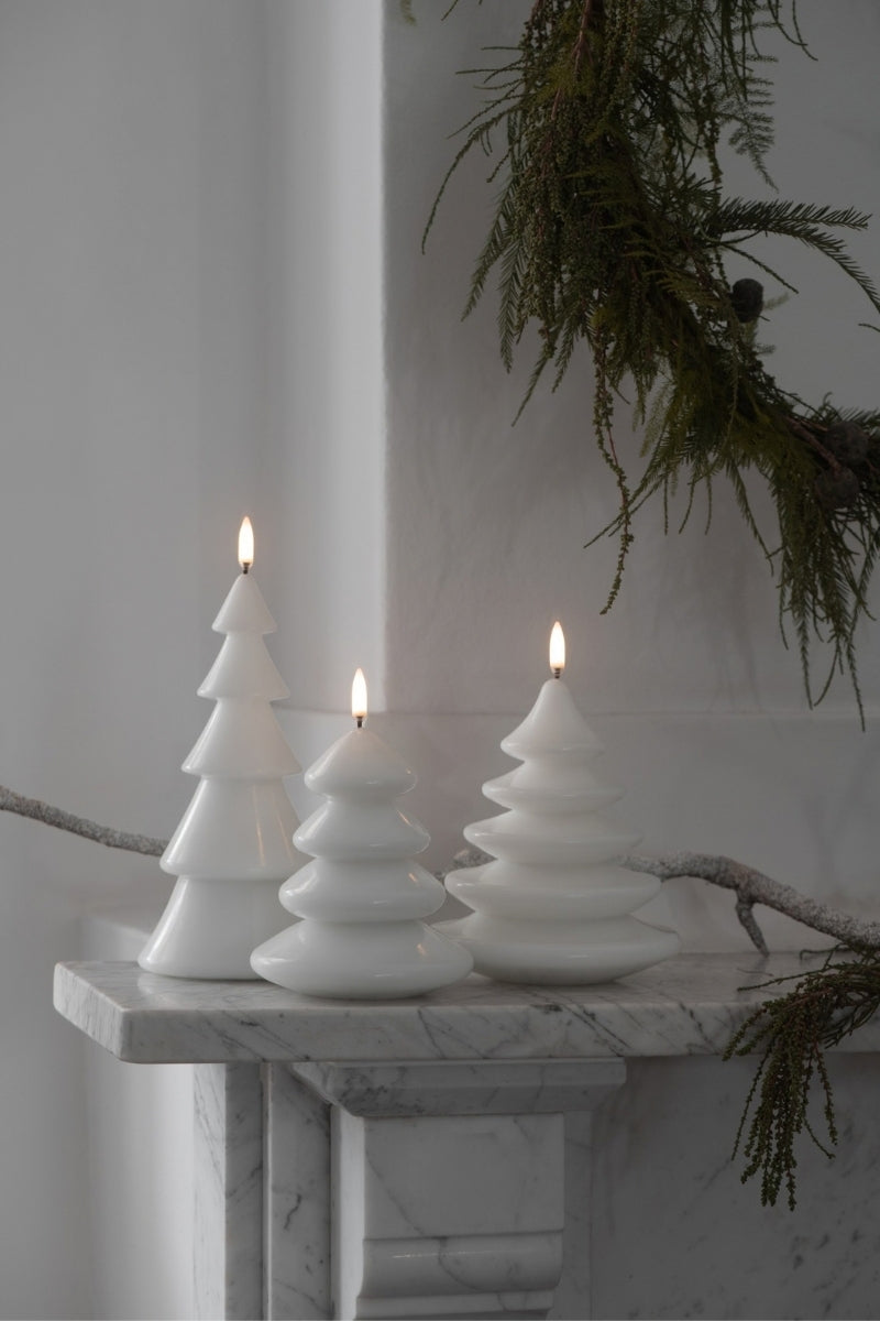 UYUNI LIGHTNING LED-Kerze Christmas tree Smooth nordic white 20cm - Produktbild 3