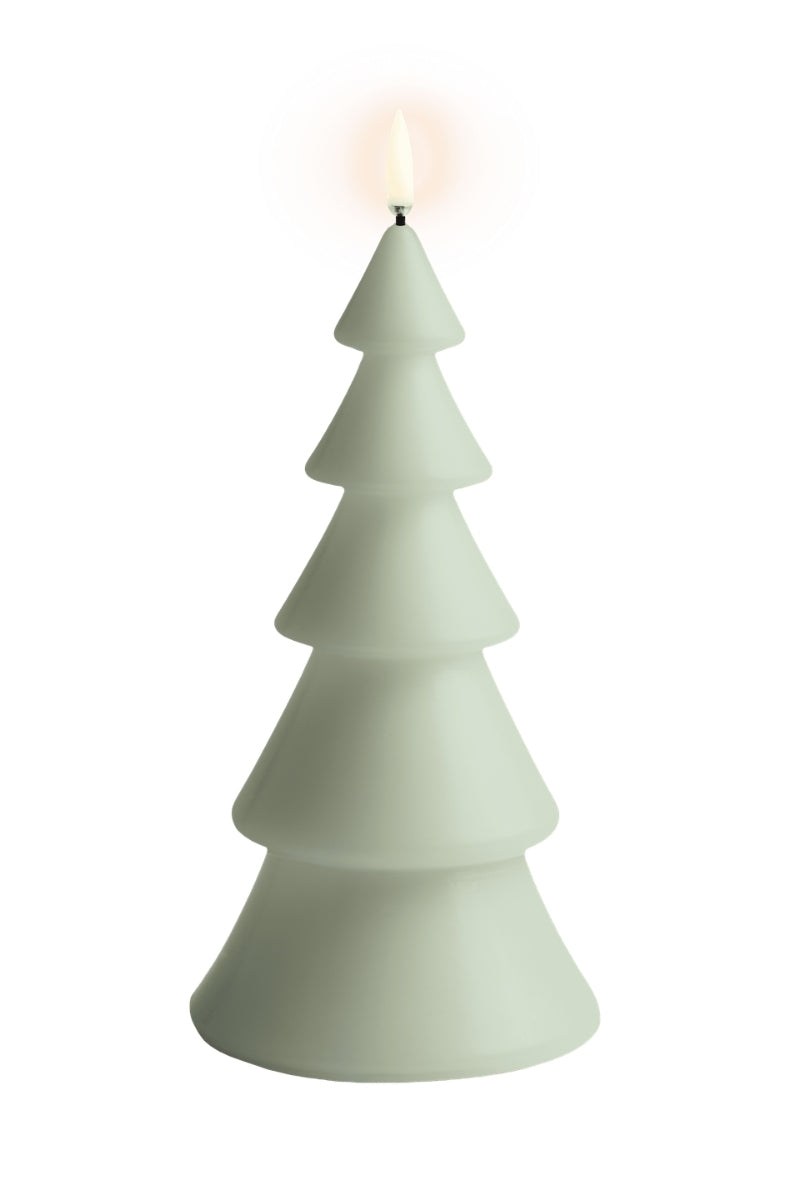 UYUNI LIGHTNING LED-Kerze Christmas tree Smooth sage green 20cm - Produktbild 2